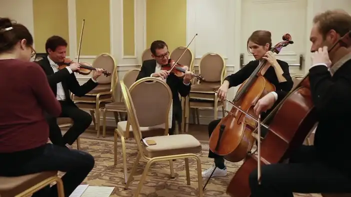 О съемках (французский язык)