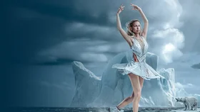 Muz ustida yugurayotgan