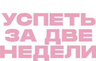 Успеть за две недели